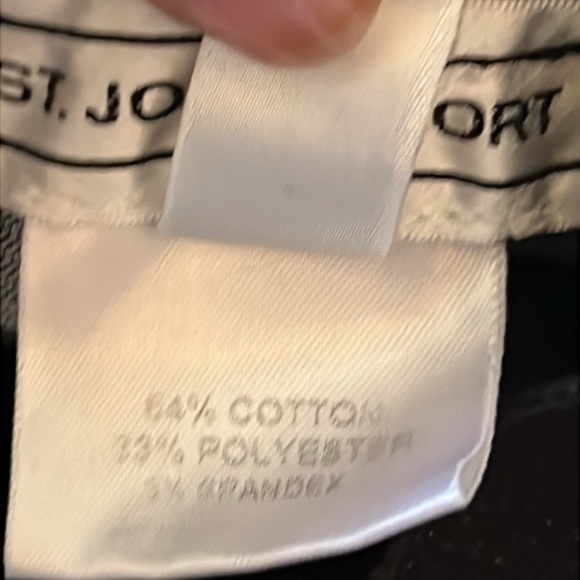 ST. JOHN SPORT Black Straight Leg Trousers Pants Size 2 - Picture 7 of 7